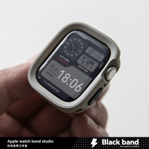 苹果s10手表ultra3新款月岩灰apple硅胶S11/iwatch软壳s8/se2/s9