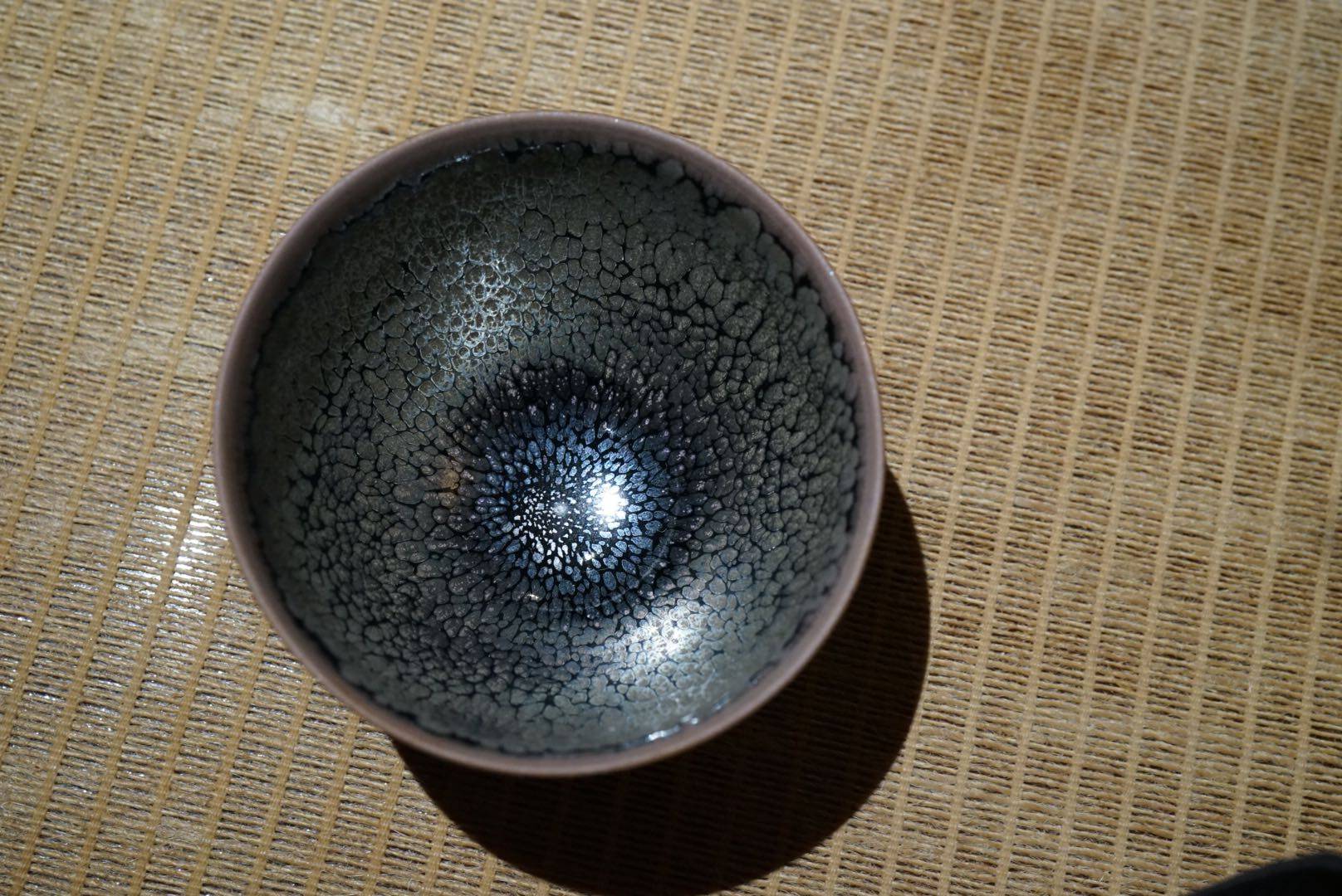 镰田幸二 耀变油滴 天目盏杯 2020年大阪展览作品 9公分束口～4号