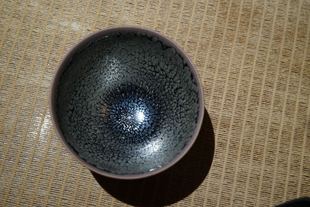 镰田幸二 耀变油滴 天目盏杯 2020年大阪展览作品 9公分束口～4号