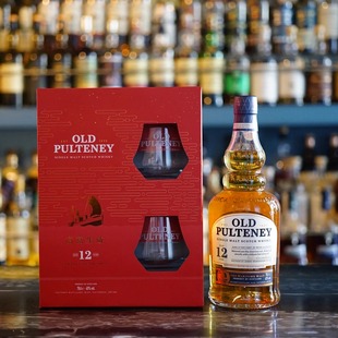国行·OLD PULTENEY 老富特尼12年单一麦芽威士忌&酒杯礼盒