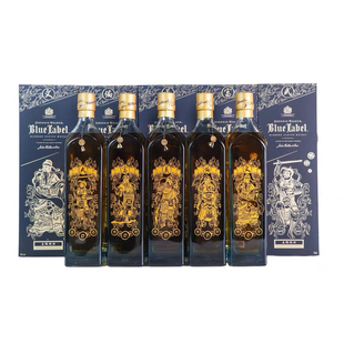 国行·Johnnie Walker尊尼获加蓝牌五路财神限量调和威士忌套组