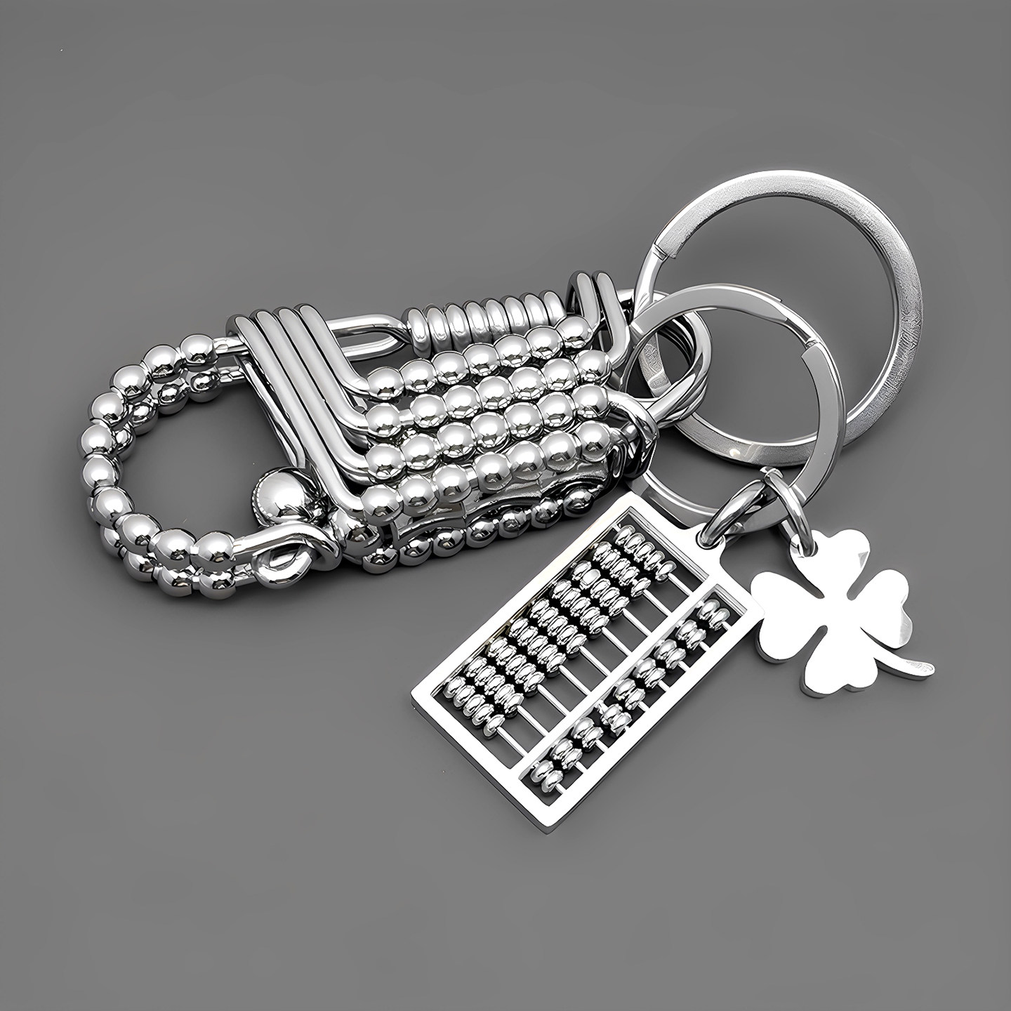 网红纯不锈钢钥匙扣304创意手工diy男士焊丝高档车腰挂耐用锁匙链