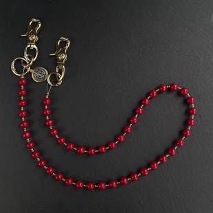 裤 CGYYDS erd风格 链 小众设计潮流穿搭饰品自主 纯铜红玛瑙裤