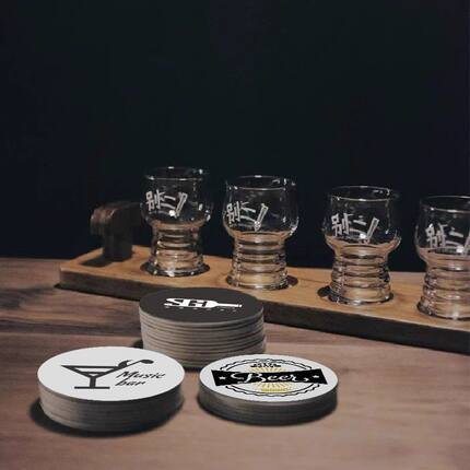 一次性制o酒啤酒尾酒咖啡酒厅小杯垫定lgo吧鸡馆店餐个性纸质卡片