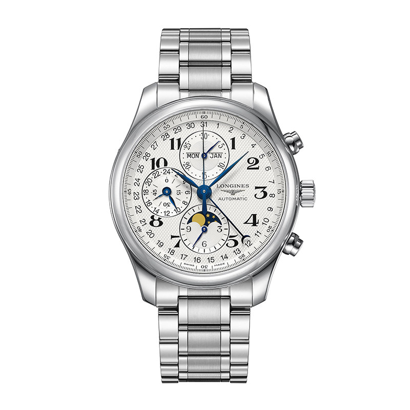 瑞士longines浪琴名匠系列月相钢带自动机械男表 l2.773.4.78.