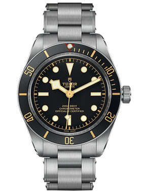 瑞士Tudor帝舵碧湾系列39mm黑盘天文台自动机械表M79030N-0001