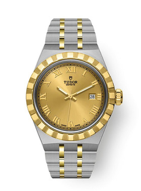 帝舵TUDOR瑞士手表皇家系列女士腕表日历黄金外圈钢带M28303-0004