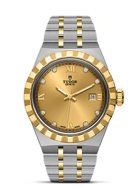 帝舵TUDOR手表皇家系列自动机械女士腕表钢带金盘钻M28303-0006