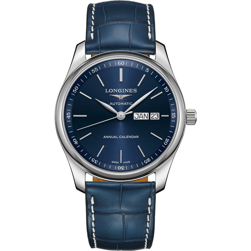 longines浪琴 名匠系列新双日历自动机械手表男l2.910.4.92.