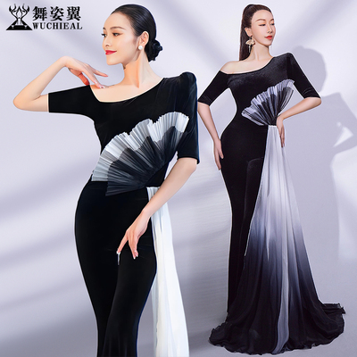 舞姿翼形体服飘纱上衣裤子套装