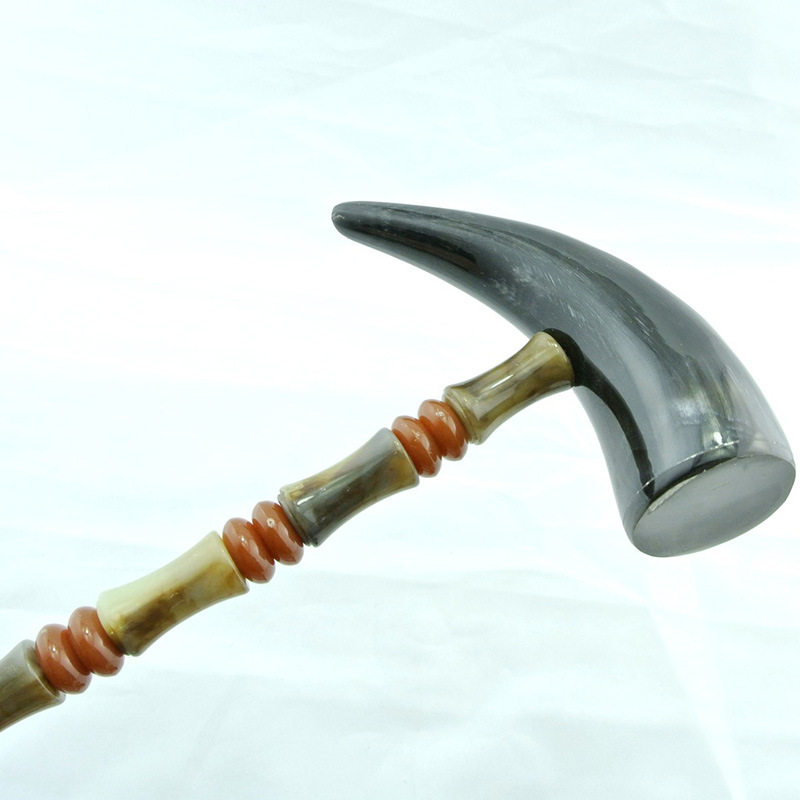 多功能不求人痒痒挠竹节牛角按摩捶35cm按摩器材敲打锤舒缓解压