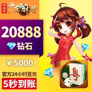 皮皮广东 钻石充值 5000元20888颗钻石