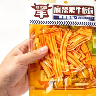 姚依雪素牛板筋48g开袋即食辣条