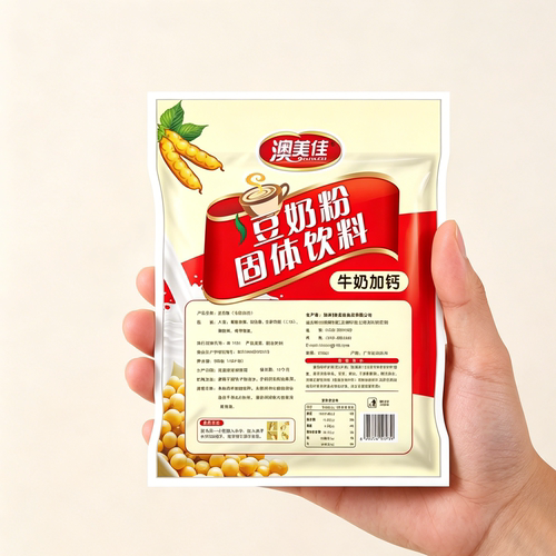 澳美佳牛奶加钙豆奶粉学生儿童冲泡豆浆奶中老年无蔗糖独立小包