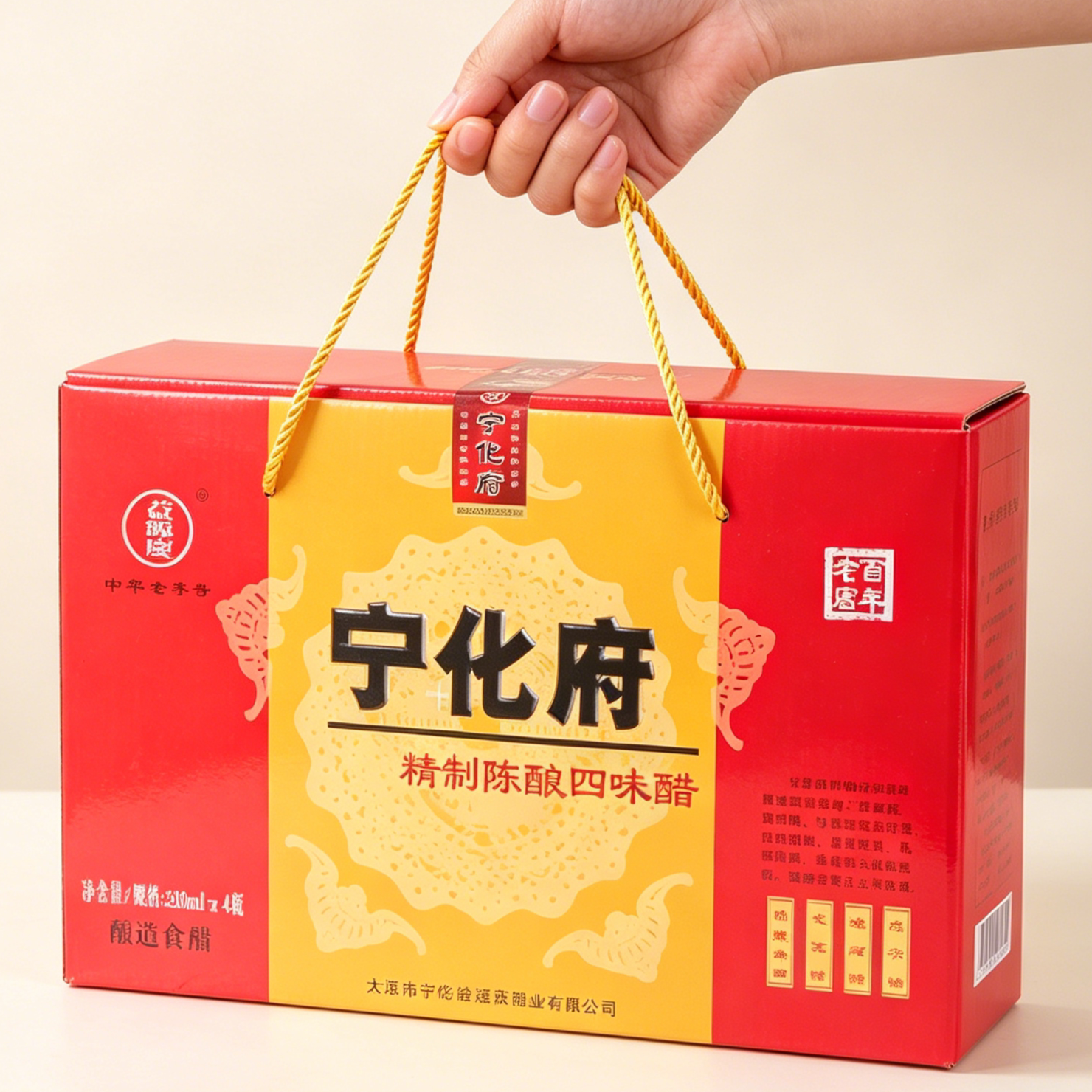 宁化府【山西特产】老陈醋精酿四味醋礼盒230ml*4瓶年货送礼佳品