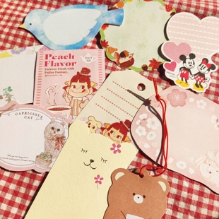 【分装】日本制趣味可爱异形小熊动物留言卡片便签信封信纸