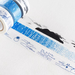 【分装】日本仓敷意匠 濑户海道 法国素描 盐系手帐和纸胶带