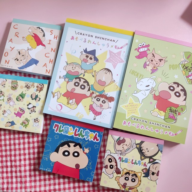 【分装】日本 sunstar 蜡笔小新 涂鸦卡通 便签纸 留言条 无粘性