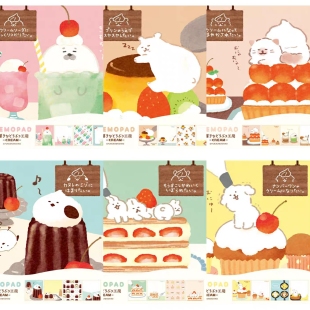 【现货】新品 日本古川纸工菓子工坊可爱动物草莓蛋糕布丁 便签