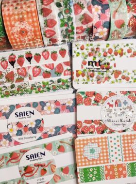 【分装】日本草莓胶带合集 saien seal堂shinzi katoh和纸胶带