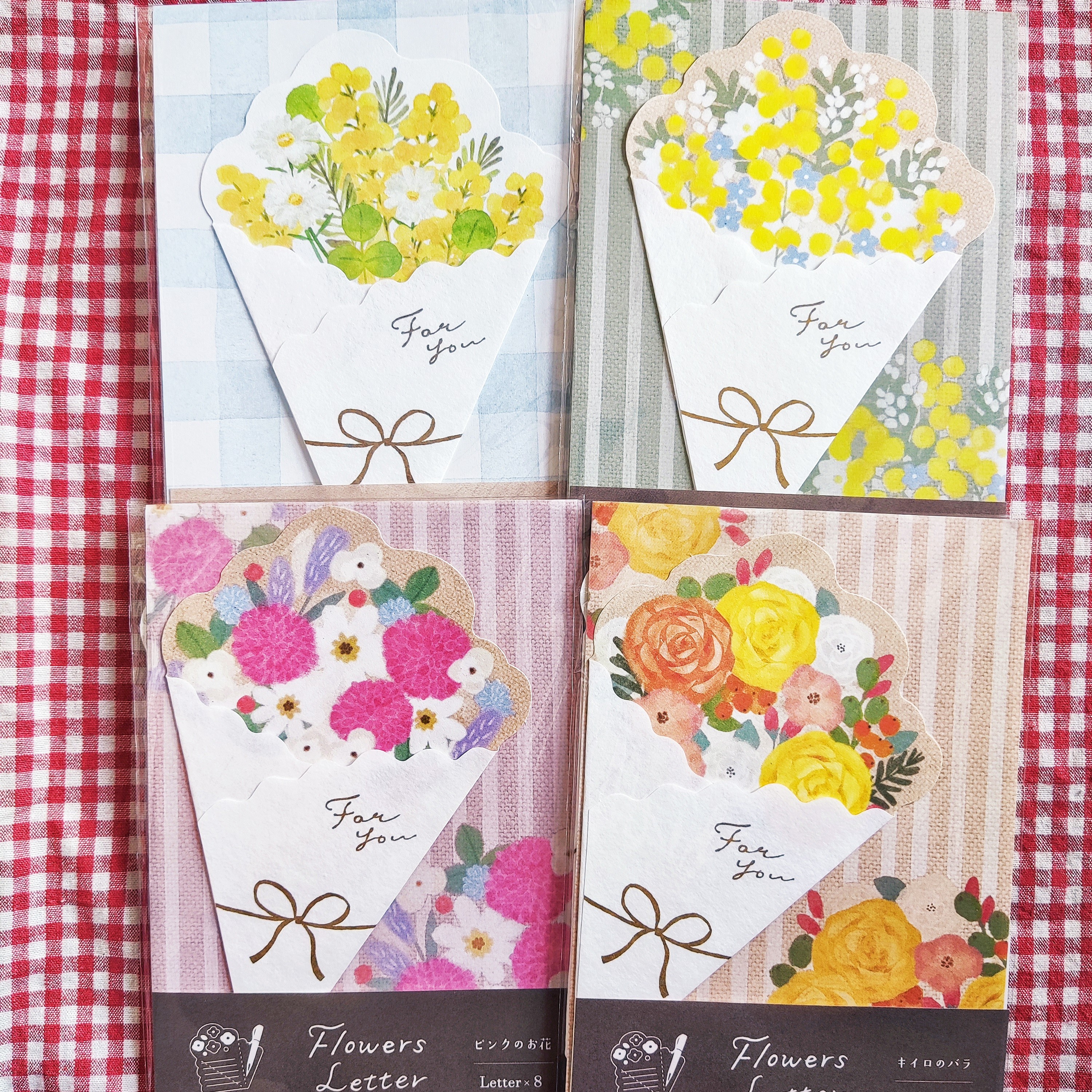 【分装】日本 古川纸工 美浓和纸 花束信纸 玫瑰花朵 可折叠便签