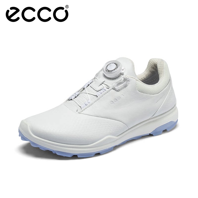 正品ecco爱步女士新款高尔夫球鞋健步混合3系列轻盈低帮女无钉鞋