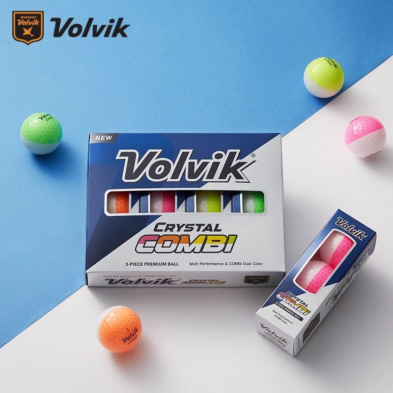 Volvik高尔夫彩球双色三层球