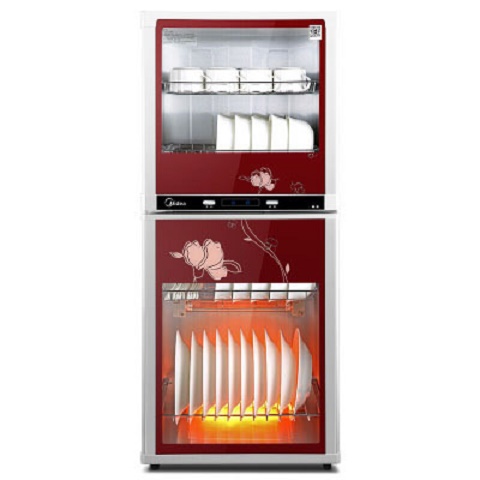 美的家用小型厨房碗筷立式消毒柜