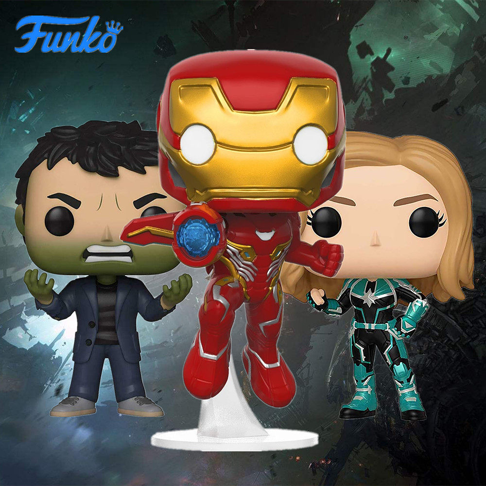 FUNKO漫威复仇者联盟3惊奇队长POP公仔绿巨人格鲁特手办摆件摇头