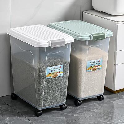 60 pound flour bucket with large capacity rice storage box
