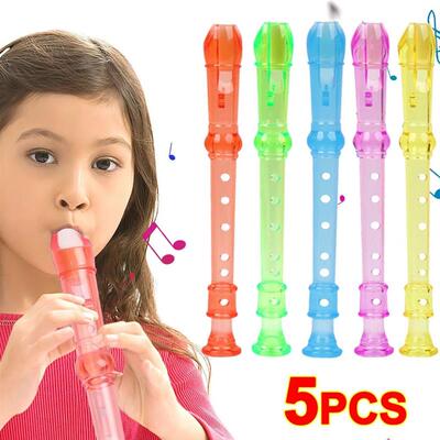 1/3/5pcs Colorful Plastic Six-hole Recorder Musical Instrume