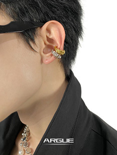 ARGUE熔岩纹理设计感耳夹无耳洞欧美冷淡风INS小众高级耳骨夹男女