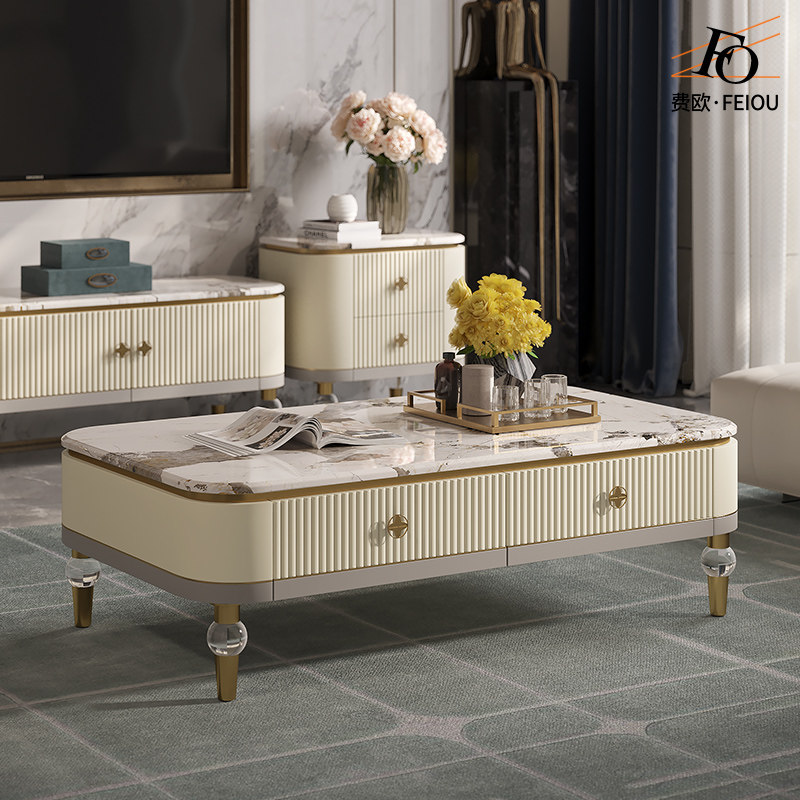 轻奢茶几电视柜现代客厅定制家具意式高档时尚方形大理石简约茶机,住宅家具,茶几,淘宝优惠券,粉丝福利购,淘宝优惠卷