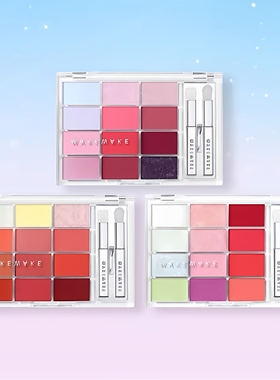 韩国wakemake唯可魅12色唇釉盘水光滋润唇彩盘现货清仓效期到2026