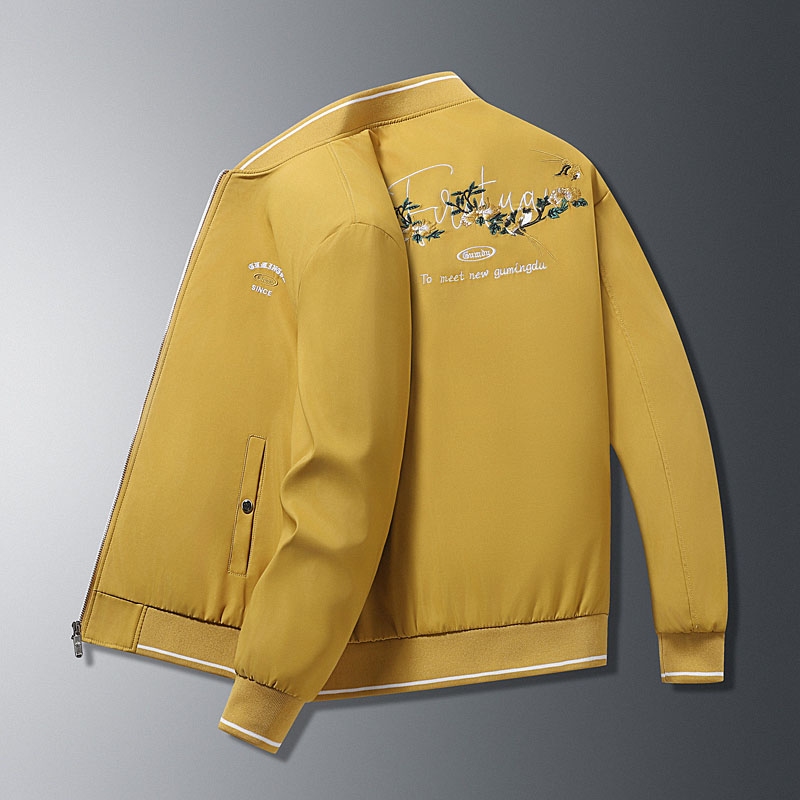 春秋季新款国潮植物花卉刺绣夹克