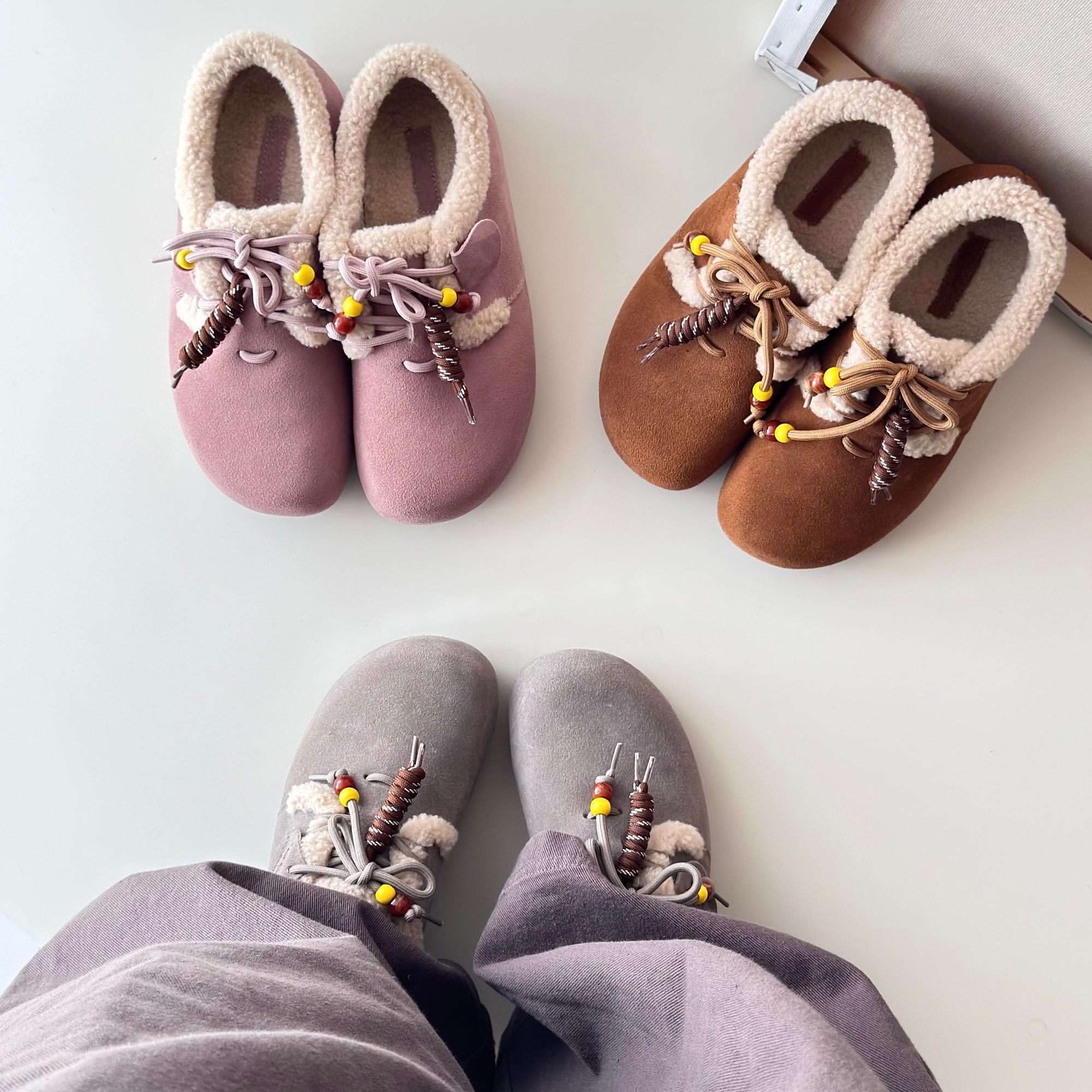 周雨彤同款~松果吐司勃肯棉鞋女