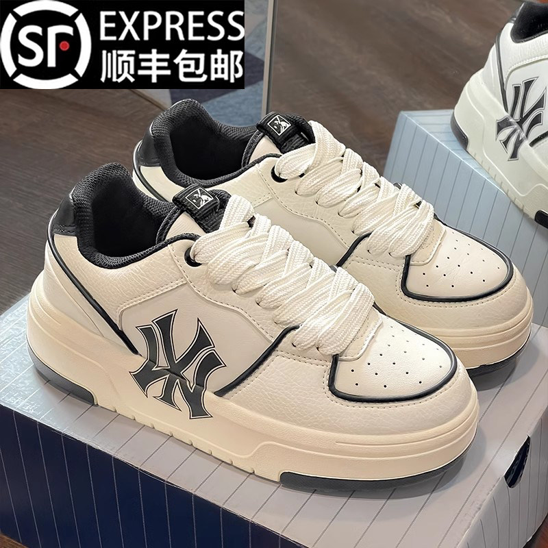 【美国原盒真标】纽约洋基队小白鞋男女鞋2026新款厚底休闲板鞋子,流行男鞋,休闲板鞋,淘宝优惠券,粉丝福利购,淘宝优惠卷