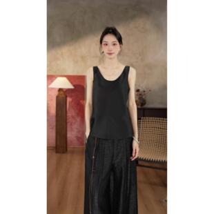 国风宽松时尚 静婉 100%桑蚕丝香云纱新中式 短背心 夏季