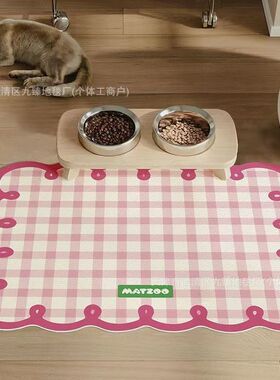 猫碗垫盘地垫宠物猫咪狗狗餐垫宠物碗耐脏防溅防漏耐脏易清洁用品