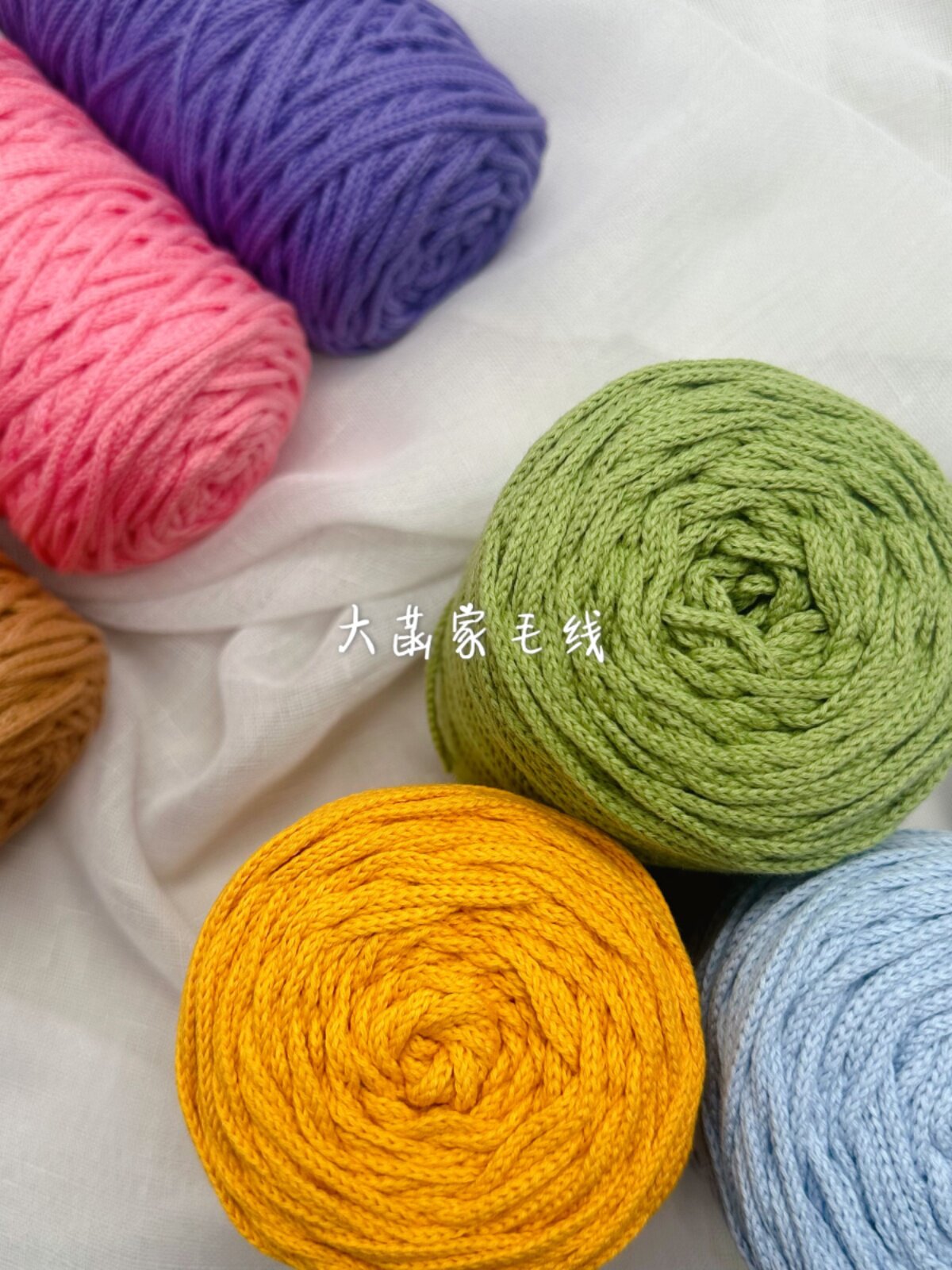 3MM MEDIUM COARSE COTTON YARN ROUND STRAND WOOL HANDMADE COARSE WOOL CUSHION STORAGE CROCHET DIY KNITTING BAG