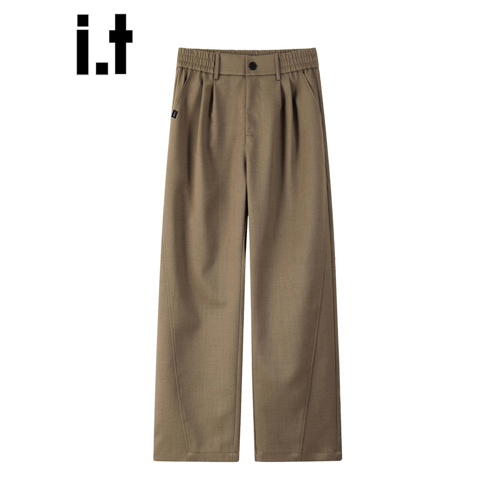 New Bcfauae NB高级感松紧腰宽松休闲西装裤男士春秋直筒长裤