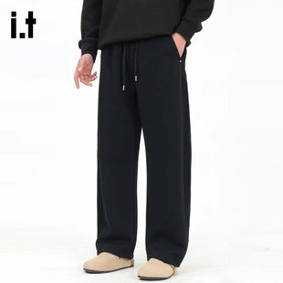 New Bcfauae NB美式休闲裤慵懒风重磅卫裤男春季宽松设计感弯刀裤