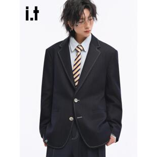 New Bcfauae NB高级感学院风休闲西装外套男士秋冬季宽松上衣