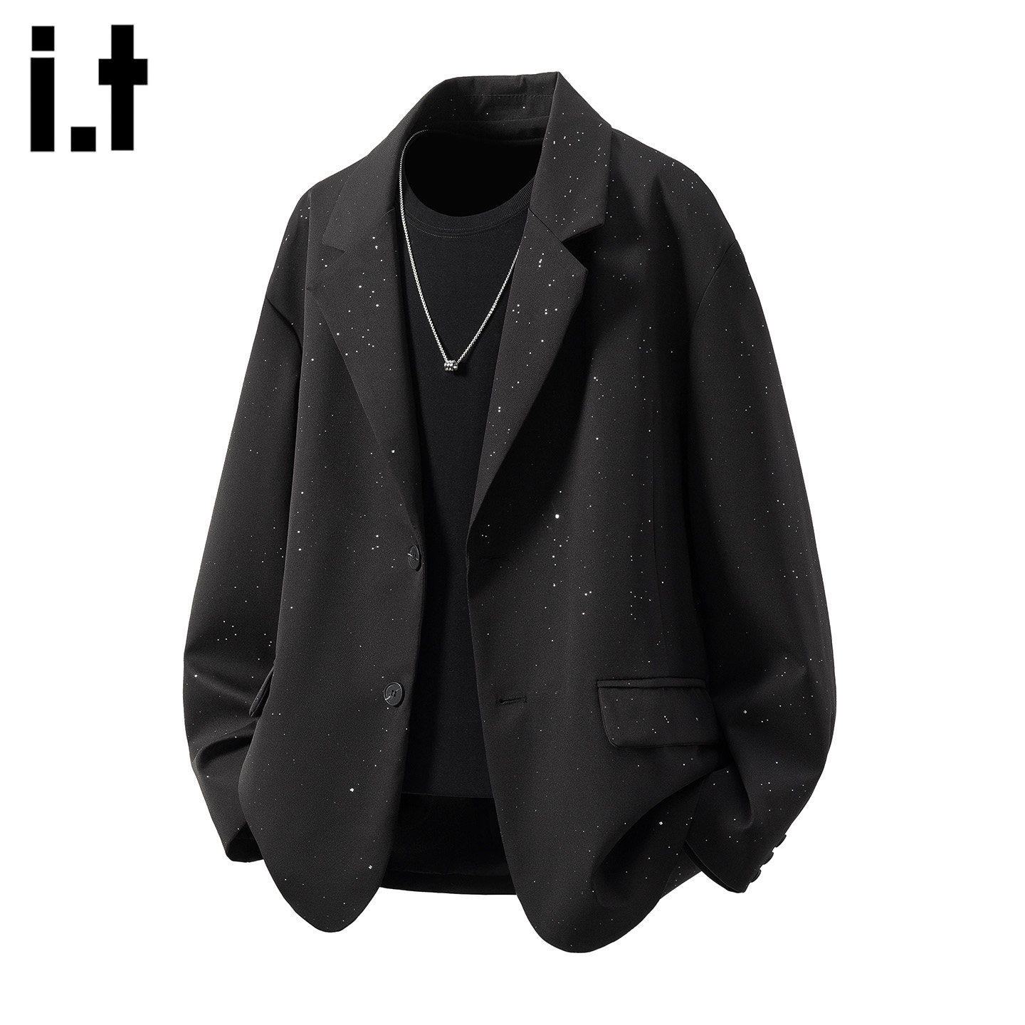 New Bcfauae NB亮片设计西装外套男款秋冬季休闲百搭宽松西服