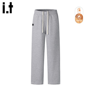 New Bcfauae NB灰色加绒加厚卫裤厚棉T男款秋冬休闲直筒裤长裤
