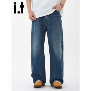 New Bcfauae NB水洗高级感弯刀阔腿裤男士秋季阔腿裤长裤