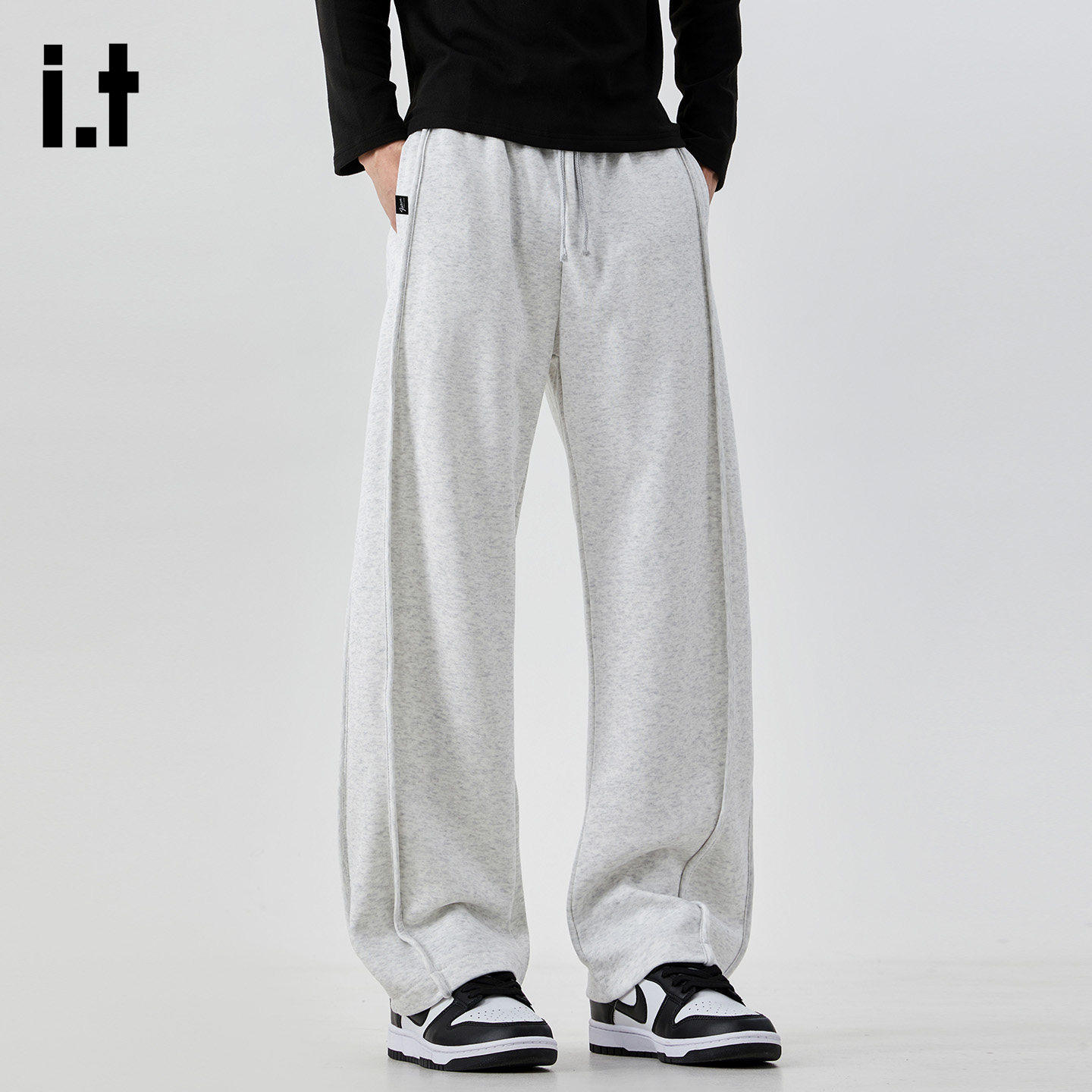 New Bcfauae NB日系加长卫裤男加大秋冬宽松直筒运动休闲长裤