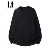 Bcfauae NB纯色简约圆领正肩长袖 t恤男士 New 春秋季 内搭上衣