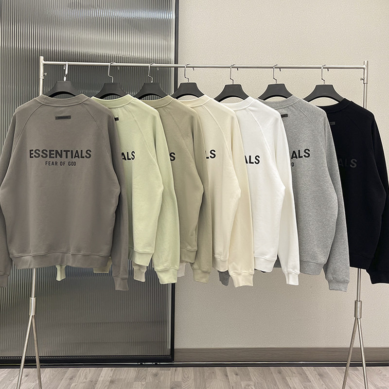 新款fog加绒essentials硅胶印花宽松圆领卫衣潮牌休闲秋冬大码男