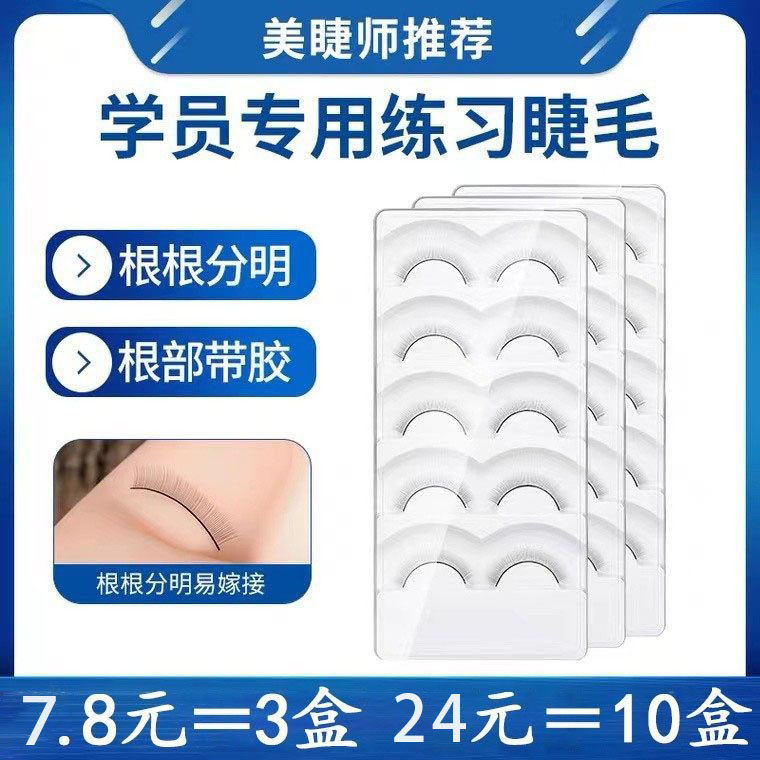 美睫练习睫毛新学员培训打板练习毛仿真样品展示嫁接睫毛专用工具